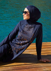 Pul İşlemeli Tasarım Tesettür Mayo